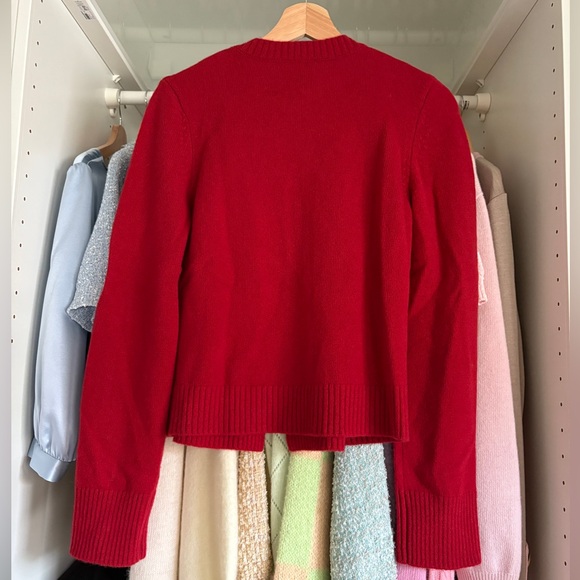 Red Button-Up Cardigan - Picture 7 of 15